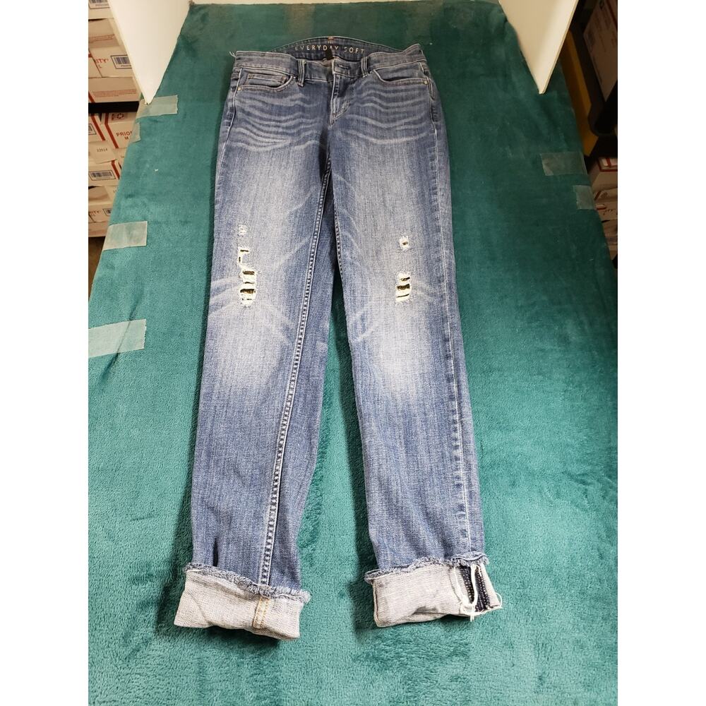 White House Black Market Jeans Size 2 Womens Blue Pants Ladies Slim Ankle